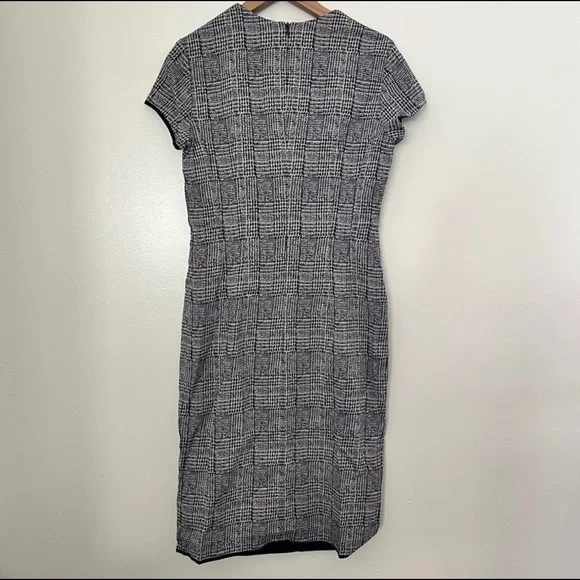 Escada Short Sleeve Glen Check Sheath Dress - Picture 3 of 8